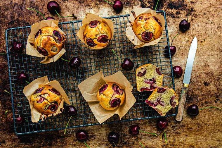 Muffins aux cerises