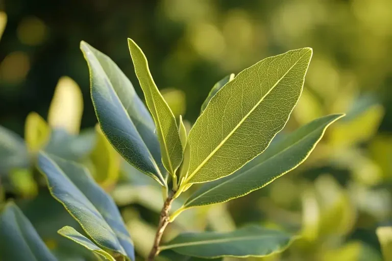 Récolte de feuilles de laurier-sauce